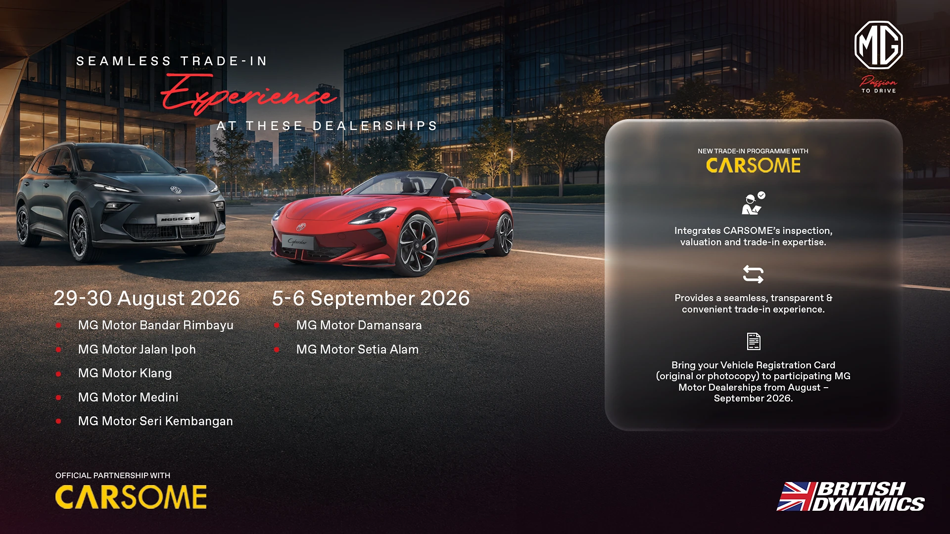 SAIC Motor Malaysia Partners with CARSOME to Enhance Vehicle Trade-In Experience